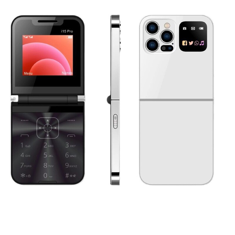国境を越えた対外貿易i15 proデュアルカード移動非スマートフォン、携帯電話ボタンをめくる古いマンマシン2G携帯電話|undefined