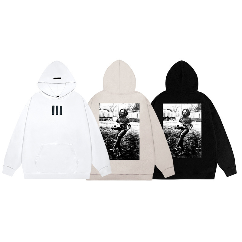 2024 autumn and winter new FOG joint football star pattern pullover hooded sweater for men and women with a batch 2024 autumn and winter new FOG joint football star pattern pullover hooded sweater for men and women with a batch