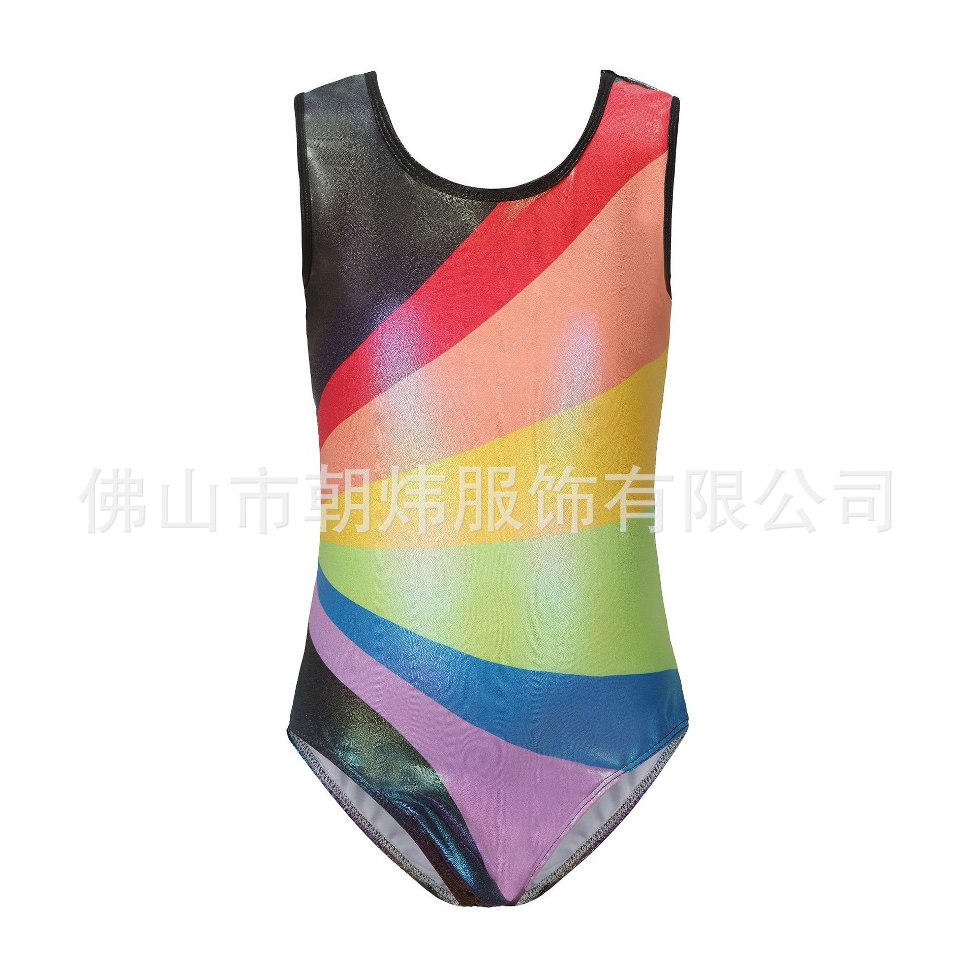 Ropa de baile ropa de gimnasia para niños traje ropa de gimnasia arco iris ropa de baile para niños pantalones cortos tocado ropa de rendimiento de flores medias