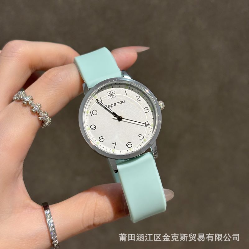 Senmi Candy-Colored Quartz Watch, Summer Simple Digital High-End Women's Watch, Niche High-Value Silicone Student Watch