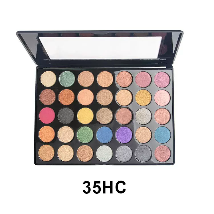 欧美35色眼影盘珠光哑光金属色大地色组合彩妆盘中性现货跨境专供