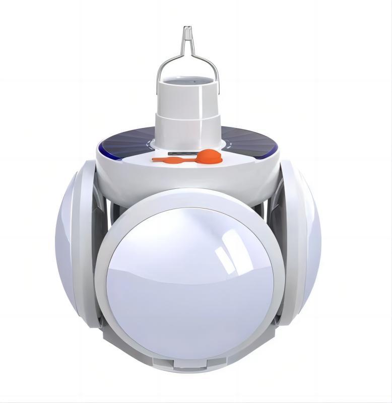 Luz de fútbol solar al aire libre bombilla led luz solar camping puesto luz noche mercado puesto luz ahorro de energía Luz