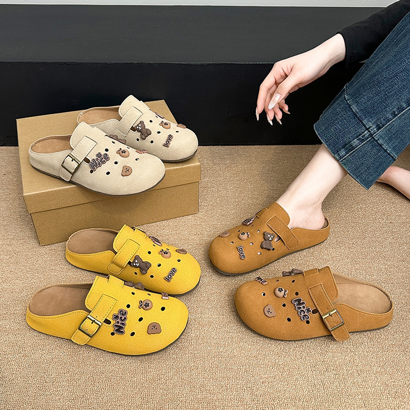 Birkenstock Slippers for Women 2026 Spring New Model for Pregnant Women to Wear Outside, Soft-Soled, Loose-Fitting Half-Slip Birkenstock Shoes for Summer Birkenstock Slippers for Women 2026 Spring New Model for Pregnant Women to Wear Outside, Soft-Soled, Loose-Fitting Half-Slip Birkenstock Shoes for Summer