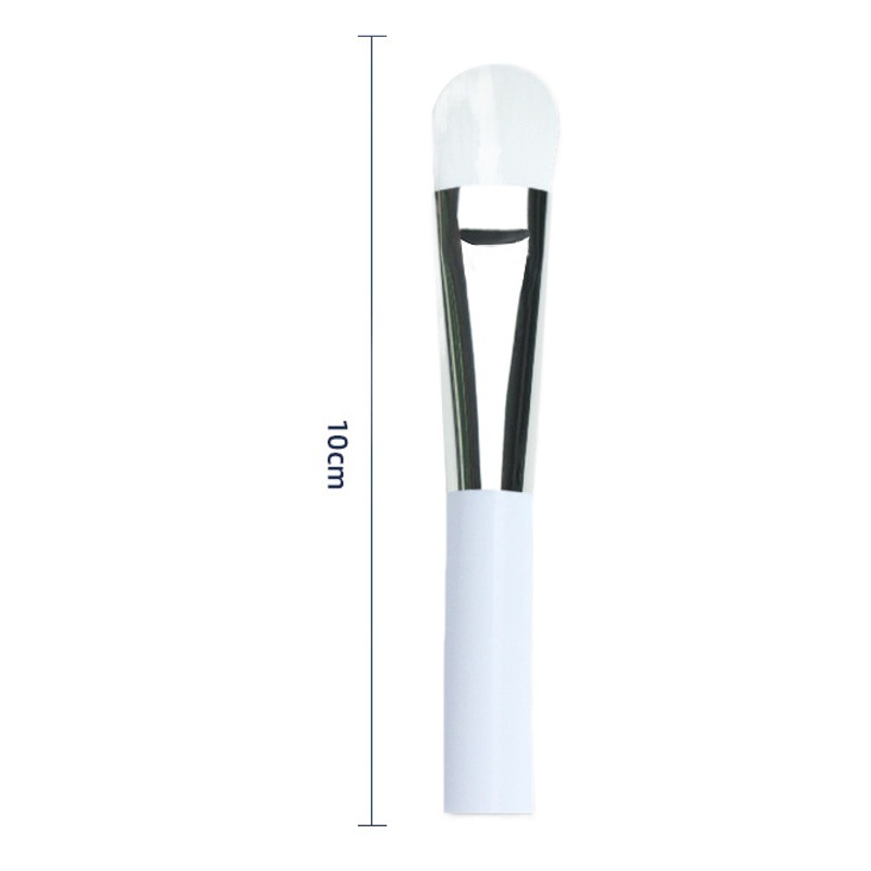 Revestimiento de pie Fundación película de barro líquido cepillo de maquillaje de doble uso mango plano portátil ultrafino pelo suave cepillo de máscara en forma de lengua