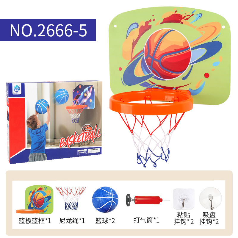 Exportación transfronteriza de ocio infantil con iluminación tipo pared tablero de baloncesto sin perforación marco juguetes deportivos interiores y al aire libre