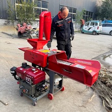 养殖场干湿两用型饲料秸秆揉丝粉碎机自动进料农作物秸秆碎草机