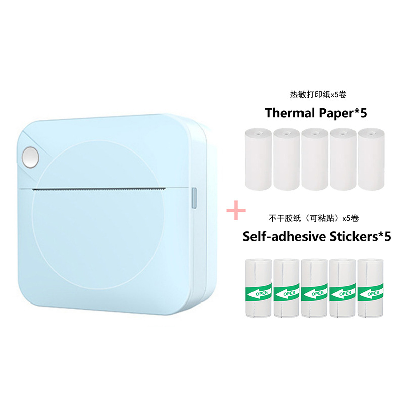 파란색 + 인쇄용지 5롤 + 스티커 5롤