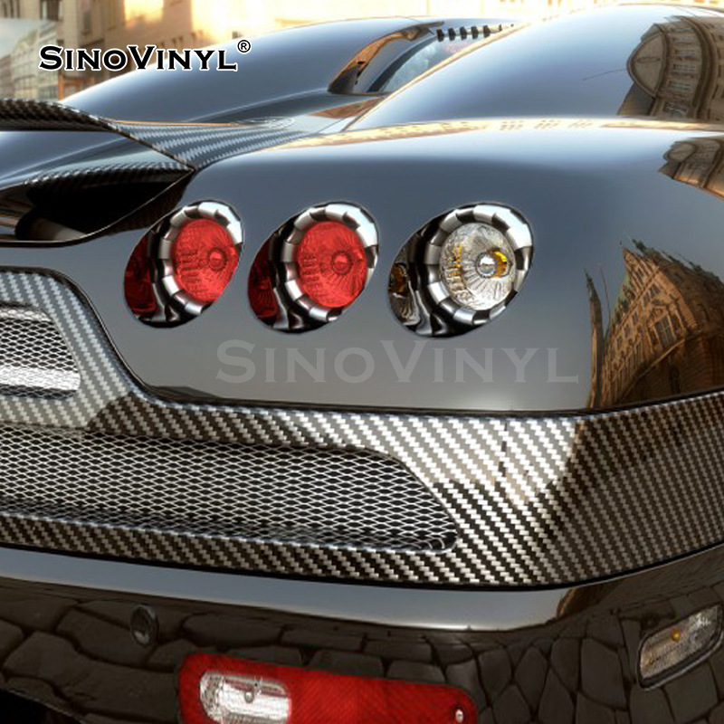 Carlake guía de aire 2D brillante película de fibra de carbono coche de control central pegatina interior cuerpo decoración color cambiante película al por mayor