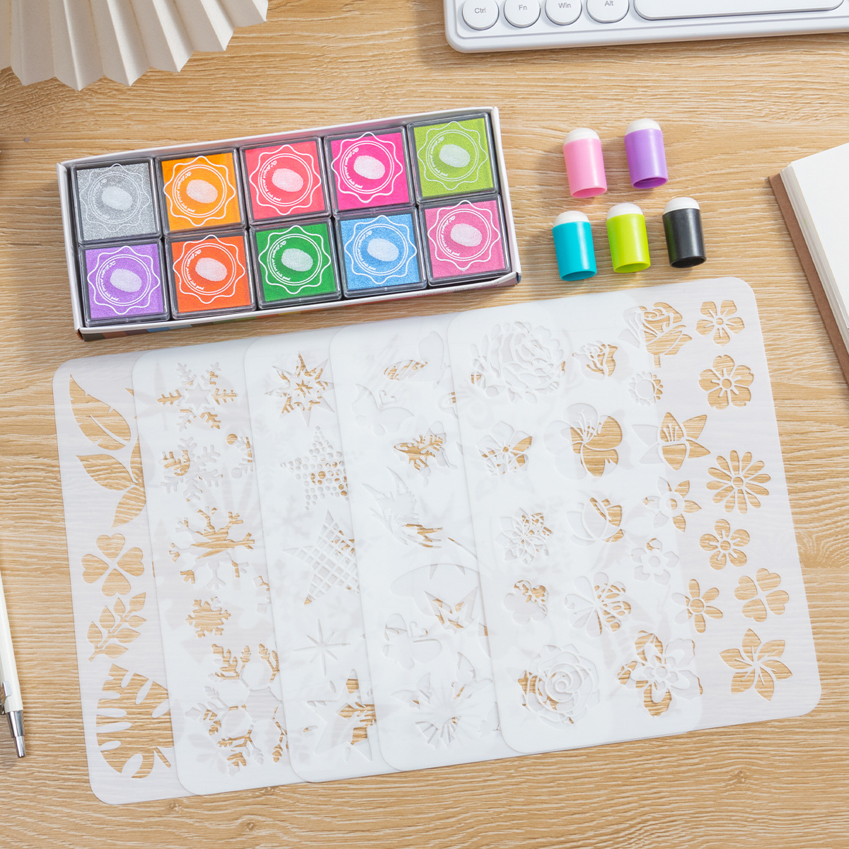 20 colores 4X4 inkpad en caja al por mayor de los niños educativos dedo pintura color inkpad graffiti pintura inkpad impresión Mesa