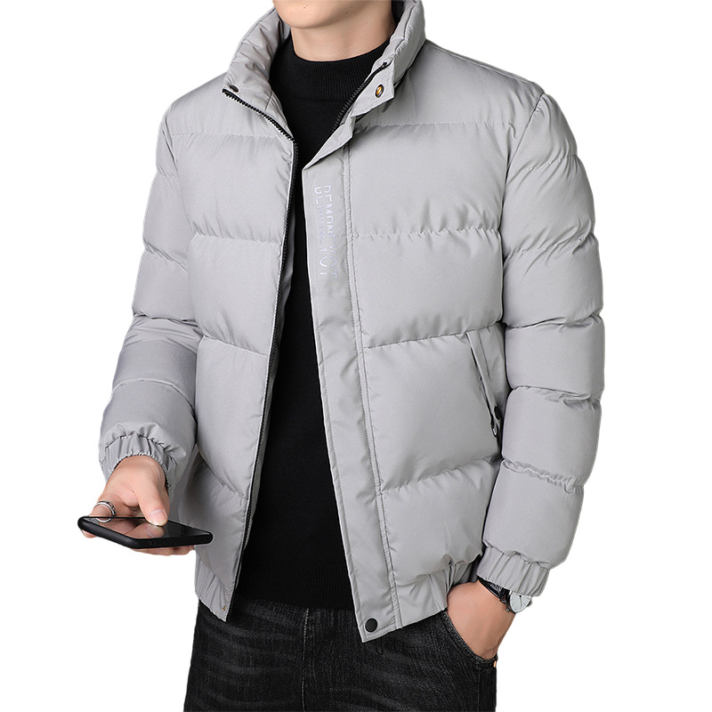 AliExpress transfronterizo invierno de los hombres engrosada de algodón acolchado abrigo juventud soporte collar casual de algodón acolchado abrigo de los hombres de algodón cálido acolchado chaqueta de pan abrigo