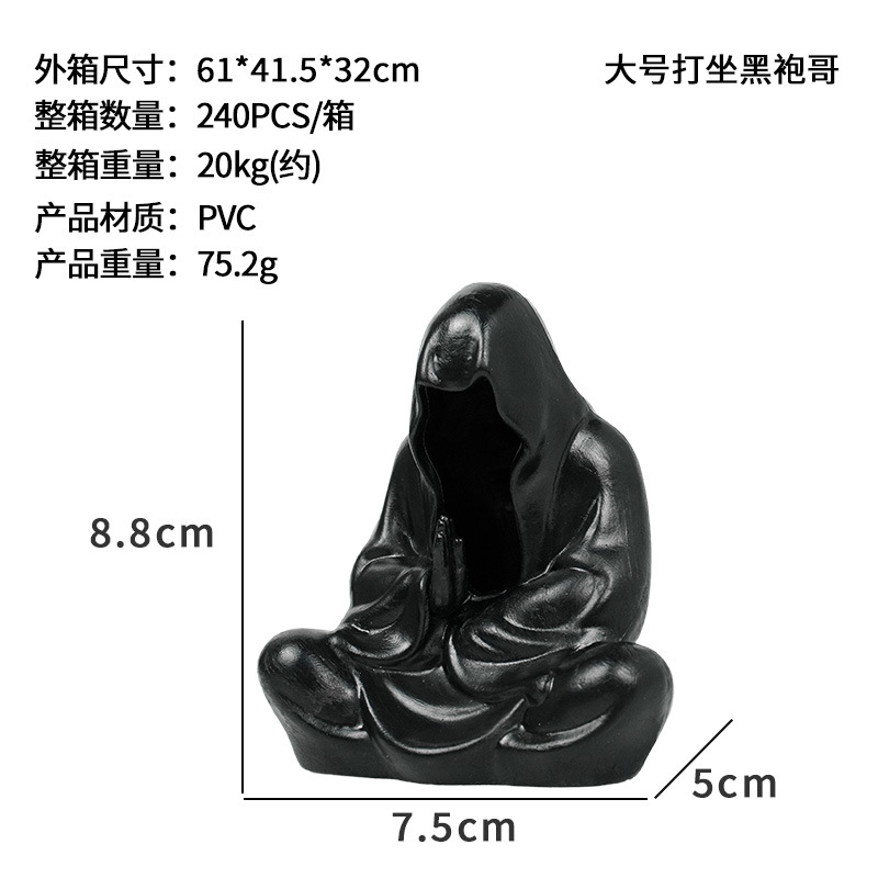 Adornos góticos, artesanías de resina, adornos de jardín, ropa negra, el maestro secreto, adornos, thriller, túnica negra, venta al por mayor transfronteriza