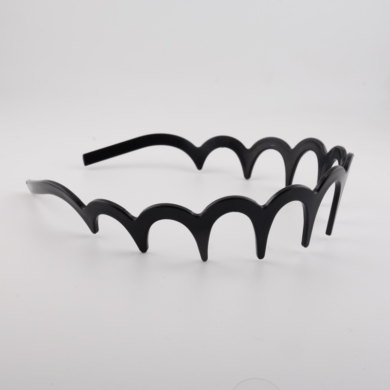 Korean-Style Headband Hair Accessory with Teeth, Wavy High Crown Fixed Headband, Simple Face-Washing Makeup Hairpin