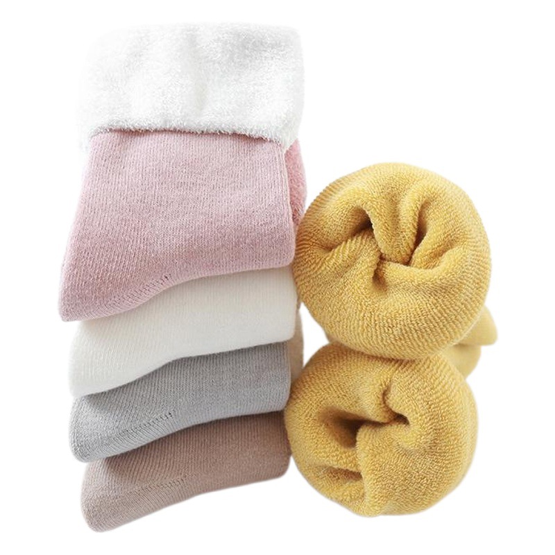 2019 hilo de plumas de invierno boca suelta engrosada caliente mujeres embarazadas calcetines de confinamiento de maternidad algodón peinado Terry calcetines de mujer forrados de lana