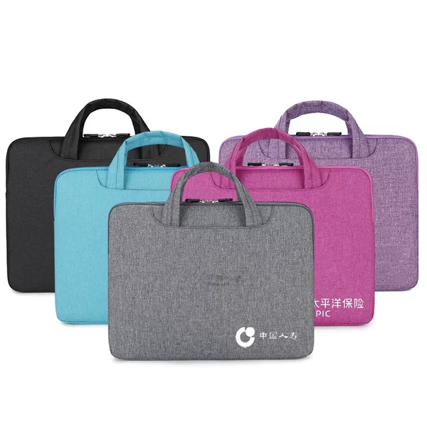Processing Customized Logo Gift Exhibition Industry Bag China Life Insurance Company Salesman Briefcase Laptop Bag