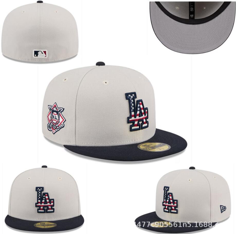 Nueva gorra de béisbol de LA con visera plana, gorra deportiva informal de estilo hip-hop cerrada, gorra de talla moderna de estilo coreano, gorra unisex bordada.