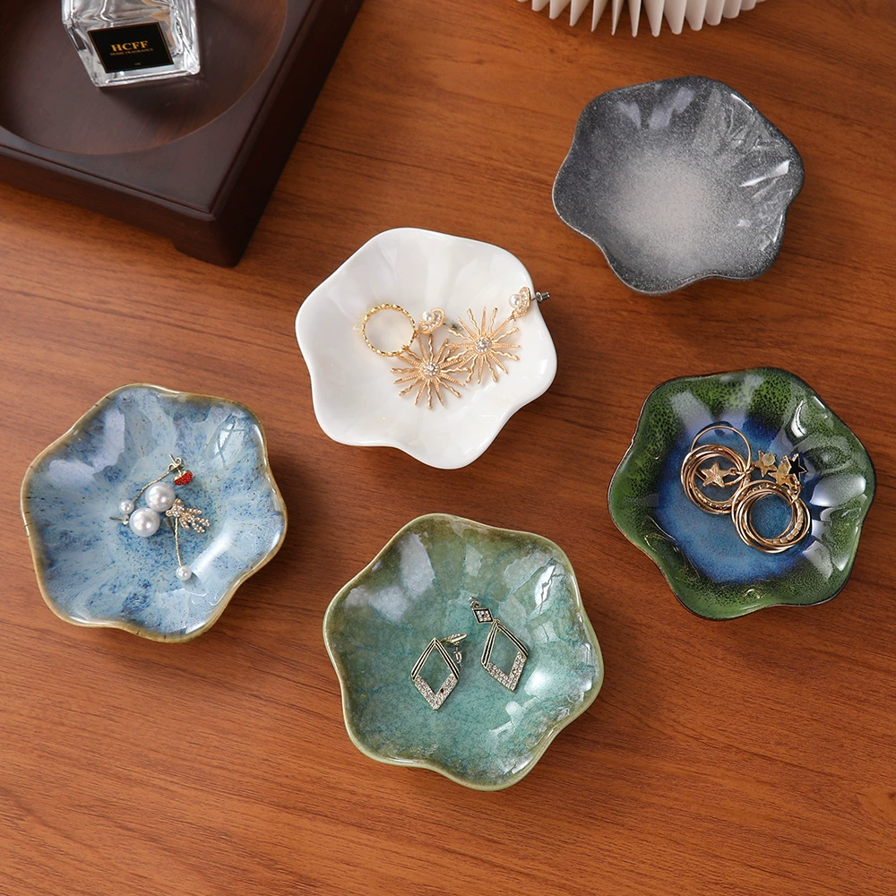 Креативная и персонализированная керамическая настольная тарелка для демонстрации ювелирных изделий, выборы влиятельных лиц, легкий роскошный лоток для хранения ювелирных изделий, лоток для демонстрации фотографий.