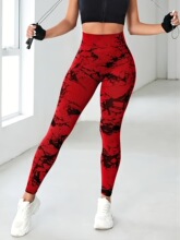 N 26937 Seams Knit Tie Dye Yoga Pants ��Ⱦ�٤�� �羳ר