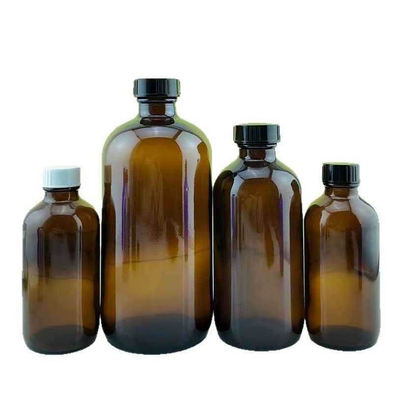厂家现货供应60ml茶色波士顿瓶化妆品包材棕色避光玻璃瓶精油瓶|undefined