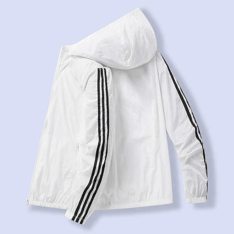 2024 moda nueva chaqueta de protección solar para hombres abrigo delgado de verano deportivo al aire libre transpirable anti-UV ropa de piel image 1