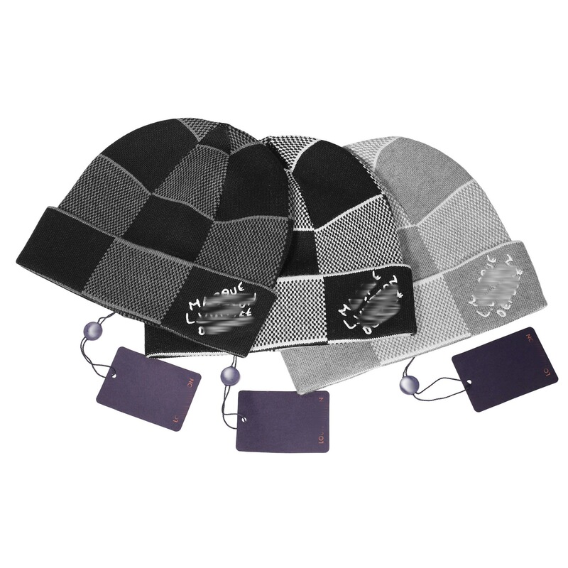 Cross-Border Hot-Selling Wholesale Chessboard Pattern New Trendy Autumn and Winter Unisex Knitted Fashion Versatile Beanie Outdoor Couple's Hat