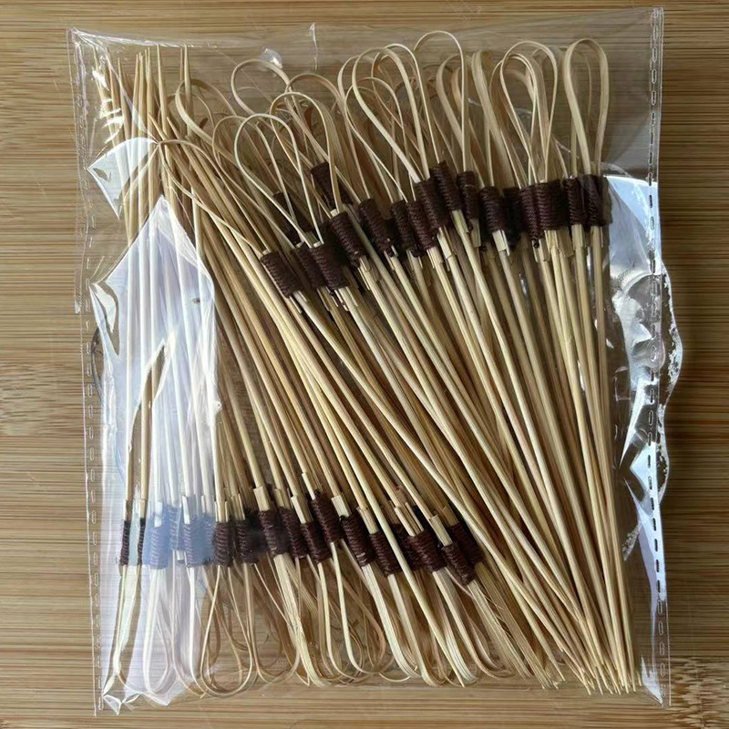 Nuevo producto decoración palo de bambú 100 piezas/paquete de fruta de dibujos animados lindo palo de bambú palo de hamburguesa palo de cóctel palo de bocadillo Amazon