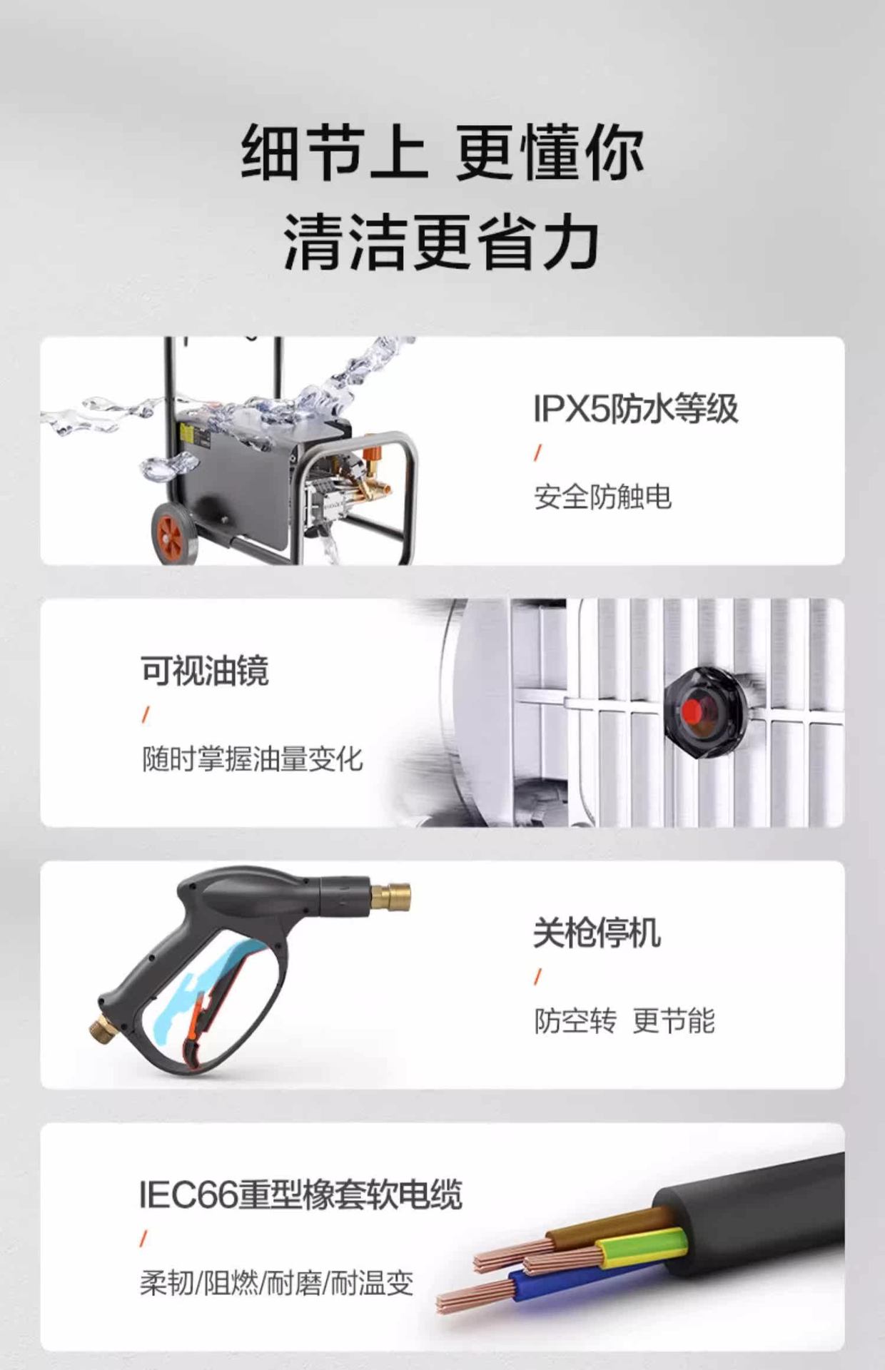 Yili Commercial 9022 High-Pressure Car Washing Machine with All-Copper Motor, Car Wash Pump, Farm Ground and Wall Cleaning Machine