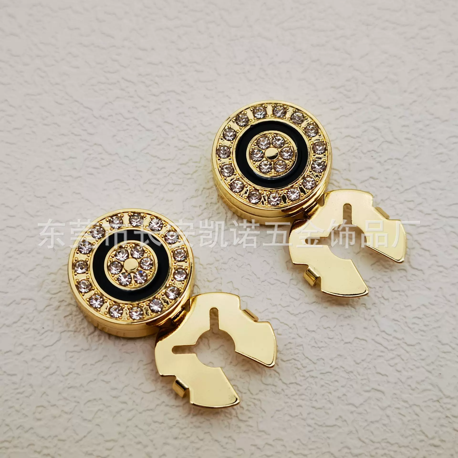 饰品圆形镶钻袖扣韩式风格饰品圆形镶钻纽扣衬衫西装纽扣装饰扣