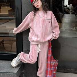 女童春秋休闲套装2024新款洋气中大童网红卫衣运动时髦秋装两件套