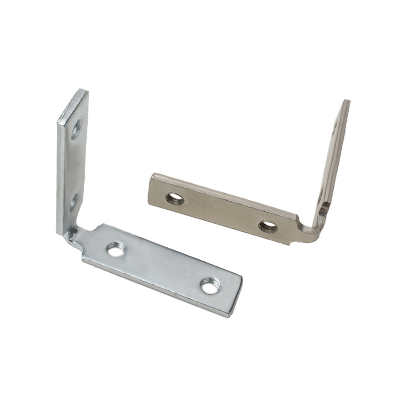 Punto de fábrica de pelo lacio de acero inoxidable código de ángulo recto de 90 ° puerta de gabinete conector de armario código de ángulo sin manija