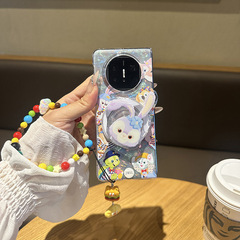 星黛露スタンドは華為MateX6携帯ケース折り畳みスクリーンアニメ透明磁気吸引コレクション版ハンディチェーンハンバーガーかわいいmate x 5新型女性全包x3保護カバー転倒防止