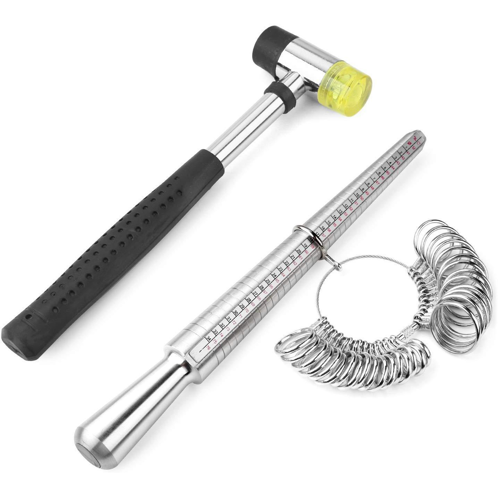 三角牌美码戒指测量工具橡胶锤戒指棒戒指圈1-13美规测量工具