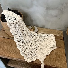 春夏针织屁帘女波西米亚民族风三角头巾感叠穿腰巾文艺田园风