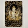 Factory wholesale retro -weaving brocade Thangka embroidery painting Tibet four -arm Guanyin painting weave brocade paintings