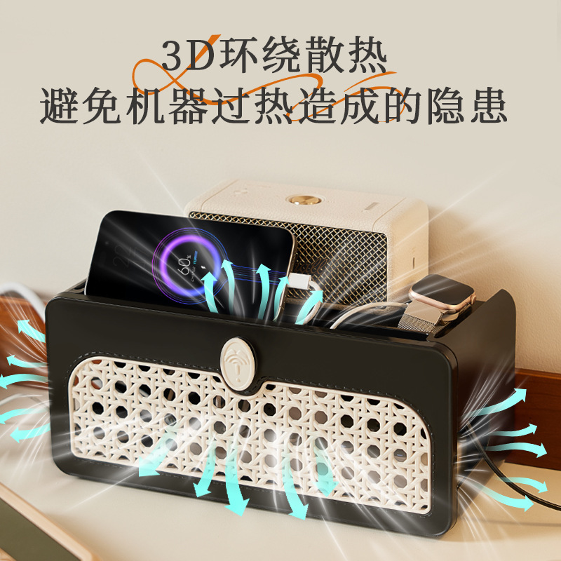 ルーター収納ボックス WiFi 光猫セットトップボックス収納ラック電線ソケットブロックボックスデスクトップストレージハブボックス|undefined