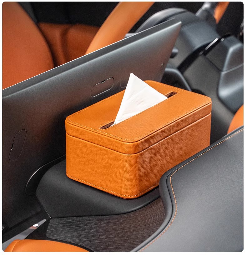 Suitable for Xiaomi Yu7 Car Magnetic Tissue Box Storage Tissue Bag Cover Yu7 Original Car Color Interior Official Website Same Style