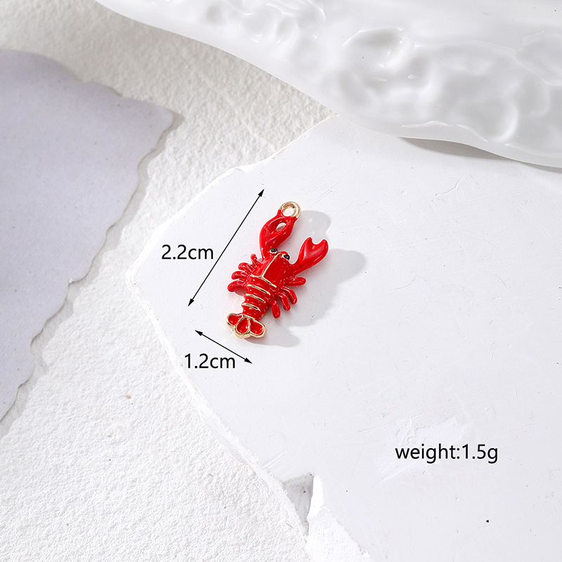 15g Weight Pendant Jewelry Making Type DIY Jewelry Accessories, Earrings, Necklace Classification 10 PCS/Package Quantity Alloy Material Animal, Hamburger, Mushroom, Shrimp, Watermelon, Duck, Dragon, Lobster Pattern Cute Style Enamel, Enamel Craft 10 PCS/Package Alloy Animal Hamburger Mushroom Pendant DIY Jewelry Accessories Earrings Necklace 3
