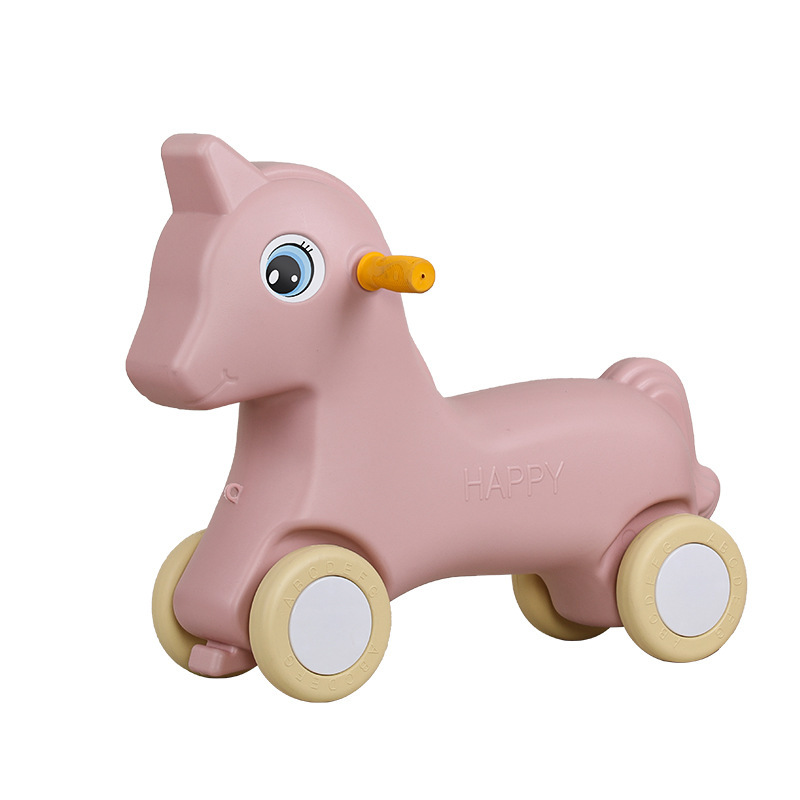 2025 transfronterizo caballo mecedor niños montar a caballo patinaje bebé mecedor 2 en uno patinaje juguete caballo de Troya