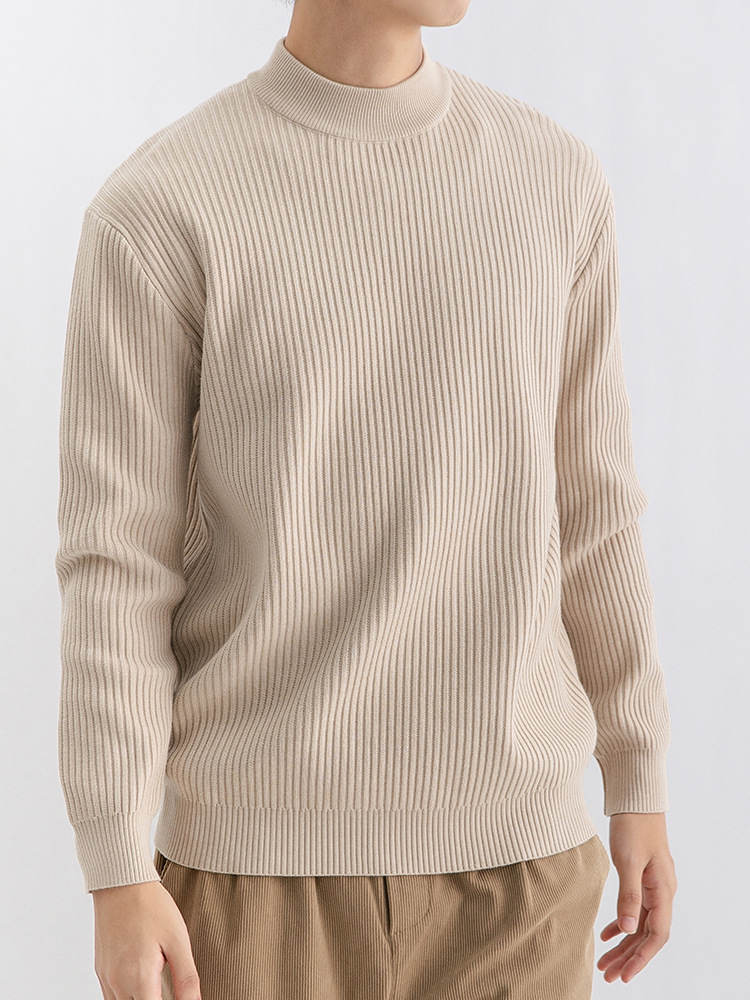 Invierno de ropa de hombre de la Liga, suéter de hombre de cuello medio alto, camiseta de punto de manga larga, camiseta caliente, camiseta de fondo, tendencia de hombre, combinación