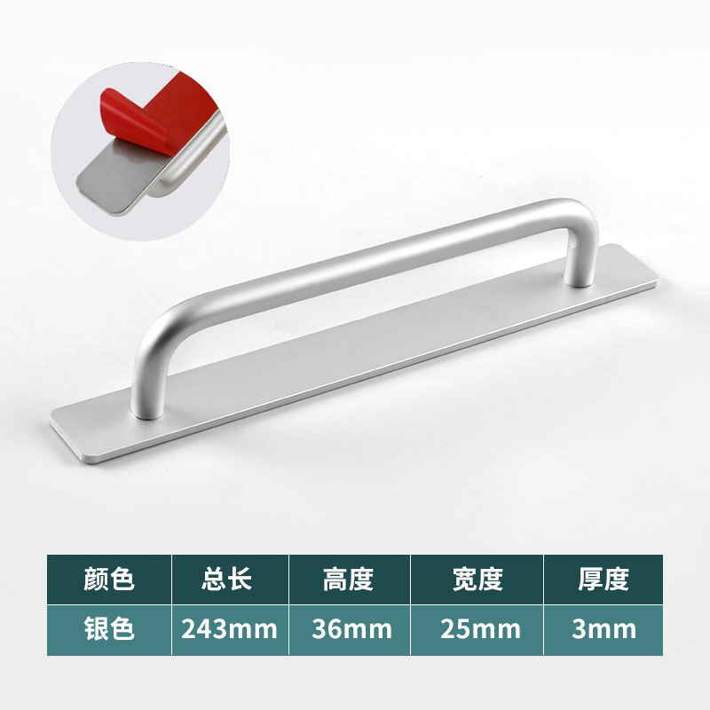 Izquierda de aluminio de aleación de aluminio montado en superficie punzón-manija libre puerta y ventana de madera balcón puerta corredera pasta de manejar al por mayor