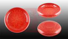 福州传统工艺品脱胎漆器果盘摆件 针刻 果子钵 福州传统工艺品