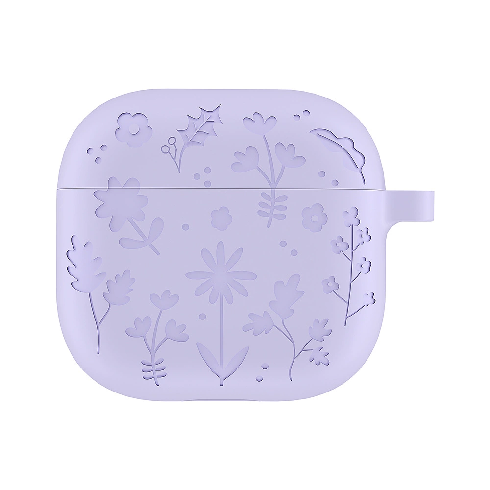 Силиконовый защитный чехол для AirPods (AirPods 4 / Pro3 / 1/2), однотонный цвет с вариантами ремешка