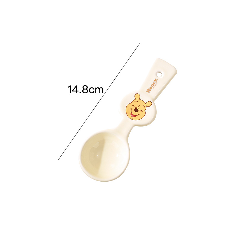Cuchara de comida para niños de dibujos animados de Disney Cuchara de alimentos para bebés Vajilla para el hogar Cuchara de postre de cerámica de alto valor
