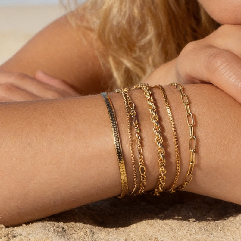 Amazon's Trendy and Versatile Best-Selling Herringbone Bracelet for Everyday Wear, Fresh and Stylish Accessory