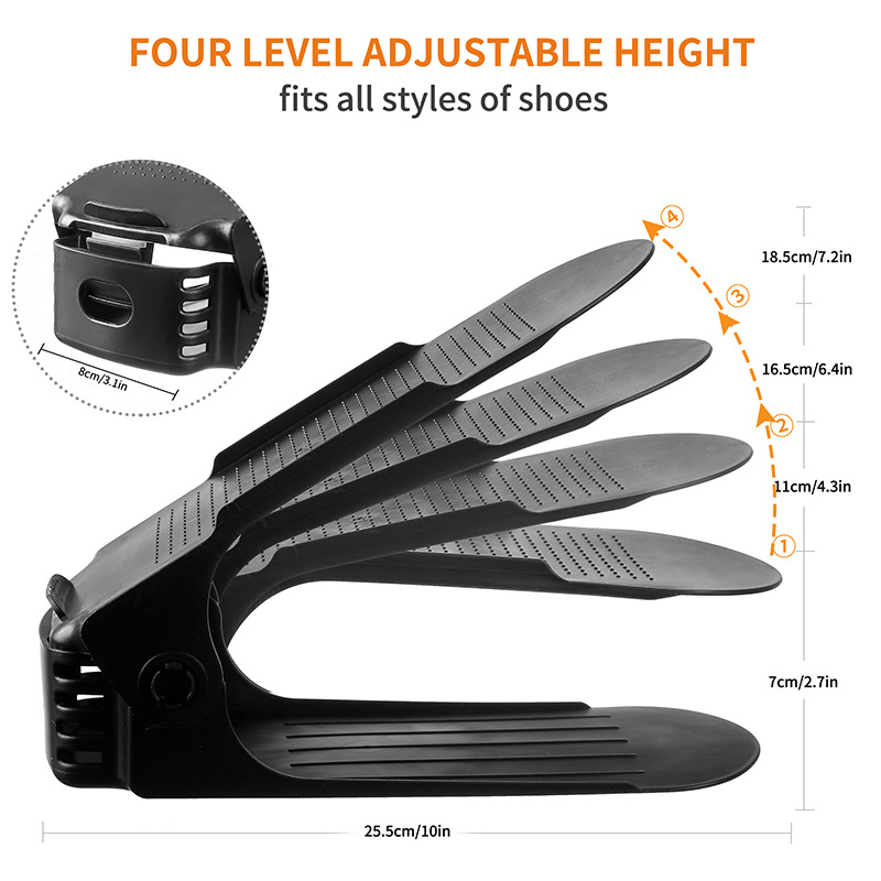 跨境 鞋子收纳神器可调节省空间鞋柜分层收纳加宽升级鞋托架