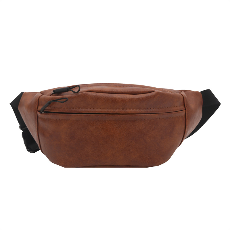 Texturas extranjeras de invierno 2025, nuevo bolso de pecho de moda casual, simple retro de hombro, bolso de cinturón pequeño.