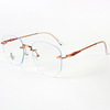 Retro ultra light glasses, decorations, Korean style