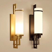 新中式壁灯现代简约卧室床头灯复古客厅电视背景墙酒店过道走廊灯