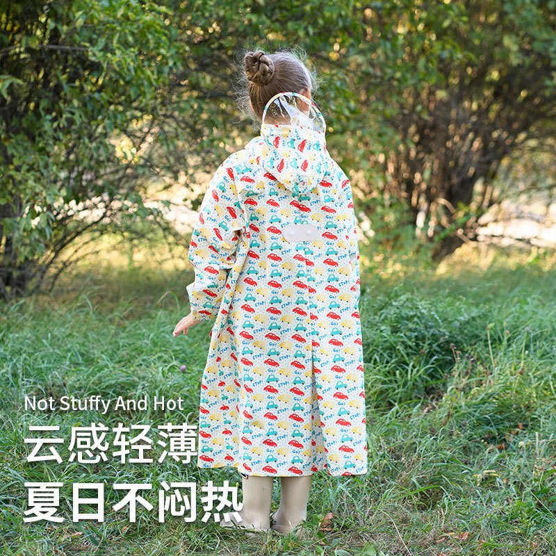 Children's Raincoat for Primary School Students Special Anti-rainstorm Kindergarten 2025 New School Full Body Bag Baby Poncho