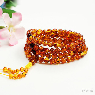 As Yu Huapo Necklace Amber 108 Beads Bracelet Jewelry Factory Live HP1010302