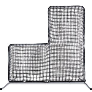 L-Shaped Wheeled Irregular Baseball Net Training Net for Baseball Hitting Practice